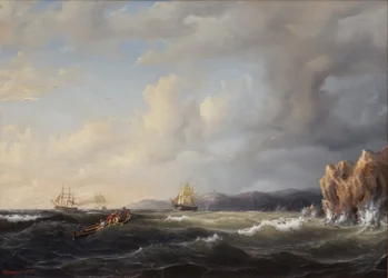 Bark Beating to Windward at Kullaberg